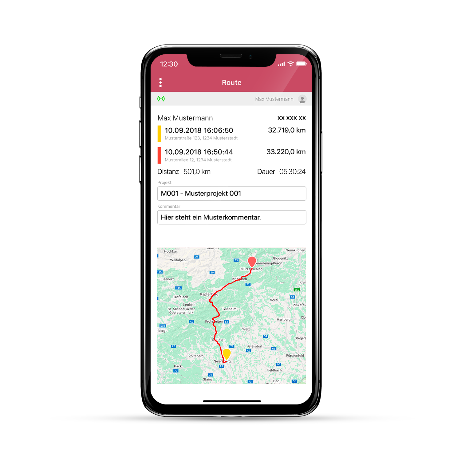 Fahrtenbuch für iOS und Android